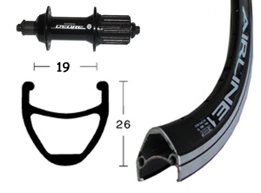 OBROČ ZADNJI 28 x 1.75 Deore SZ. 8/9xQR
