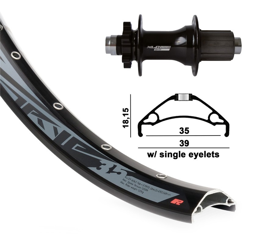OBROČ ZADNJI XLC 27.5˝ RODI 148mm
